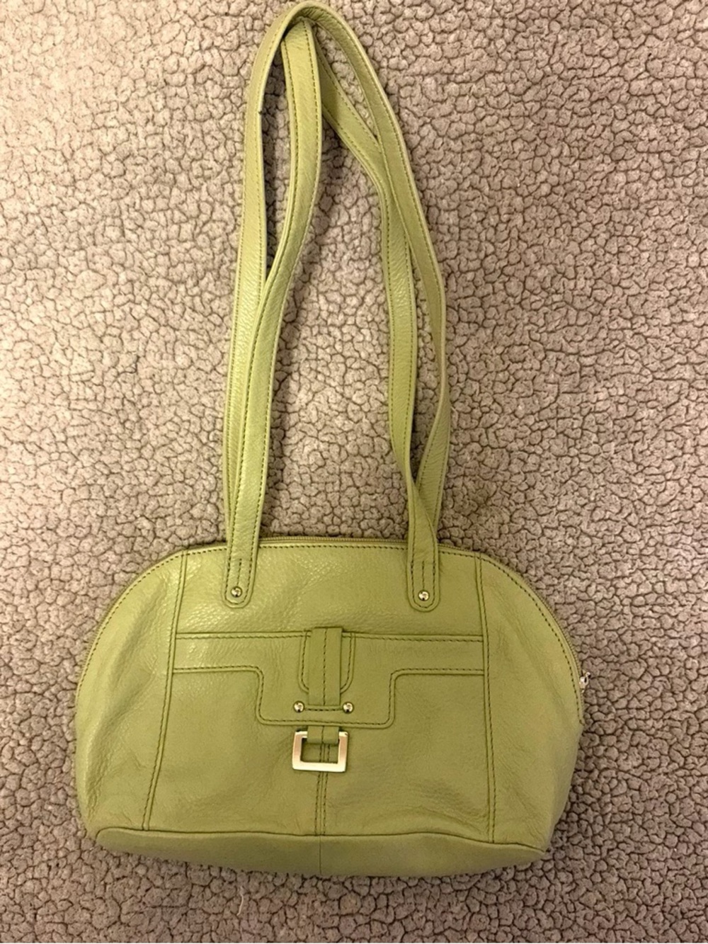 Stone Mountain Accessories Lime Green Leather Shoulder Bag